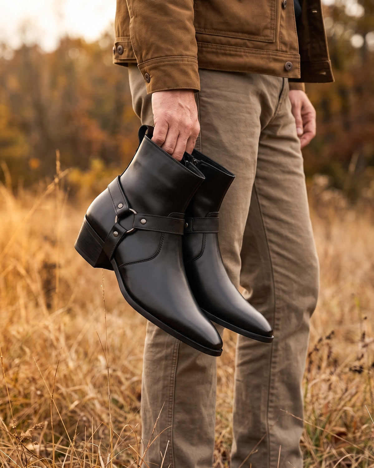 BRIAN™ | Umberto Leather Harness Boot