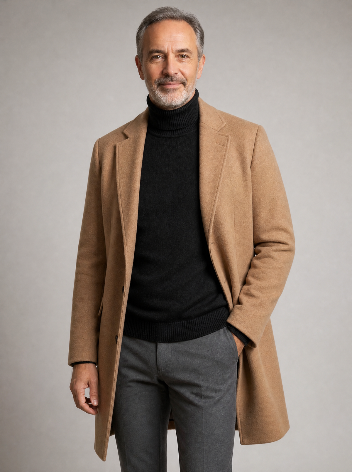 Riviera Fine-Knit Turtleneck in Black