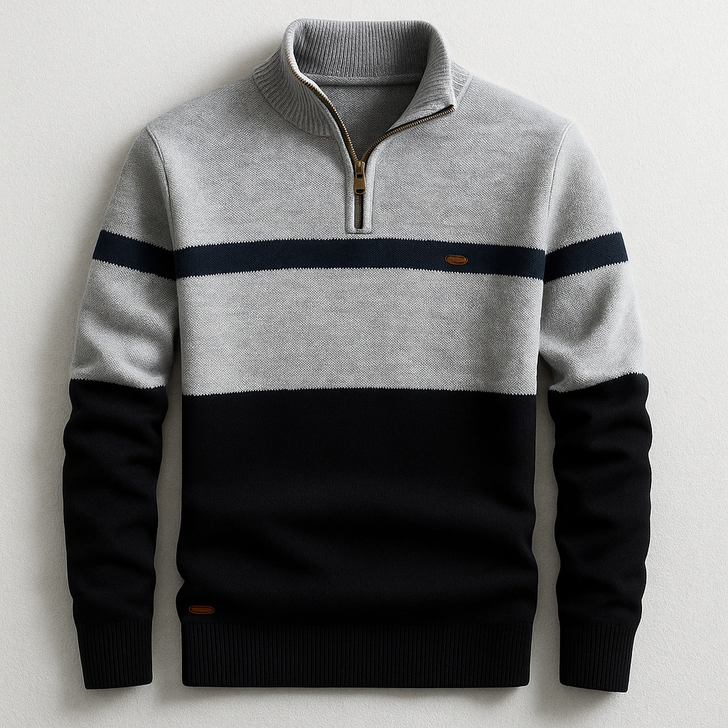 BRAIN™ | MEN'S PULLOVER WITH ZIP COLLAR
