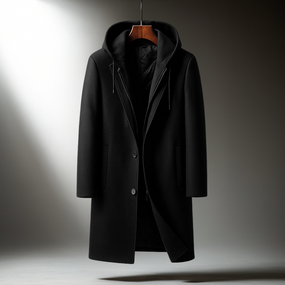 BRIAN™ | WOOL HOODED COAT FOR MEN