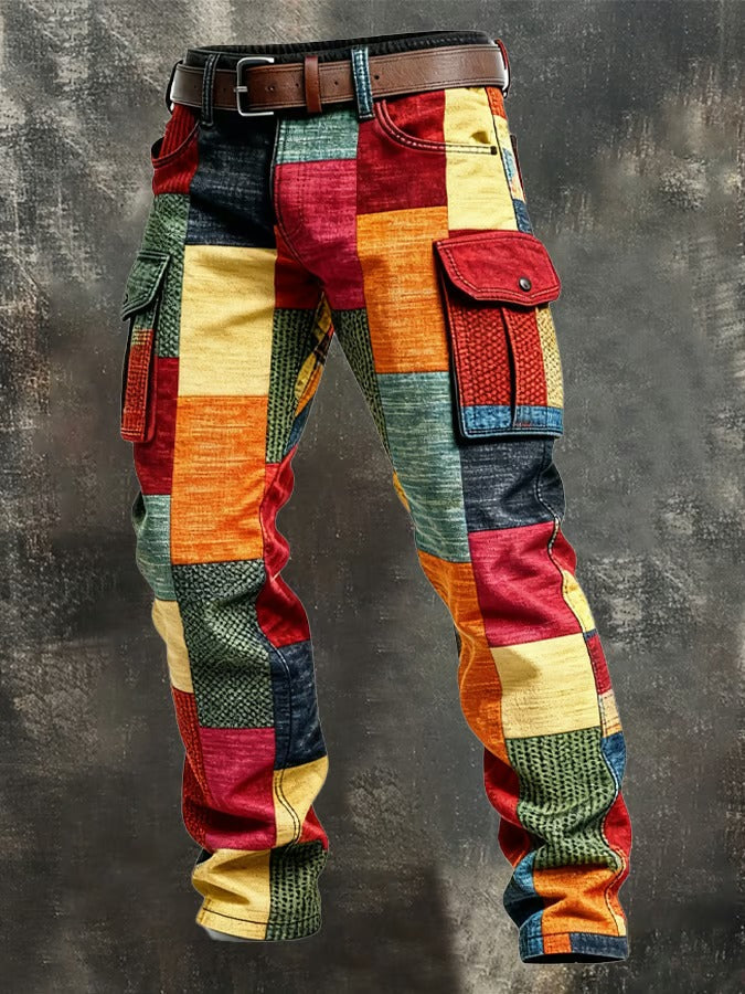 BRAIN™ | Mens Patchwork Cargo Trousers