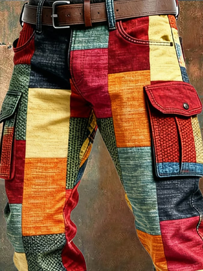 BRAIN™ | Mens Patchwork Cargo Trousers