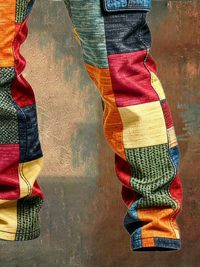 BRAIN™ | Mens Patchwork Cargo Trousers