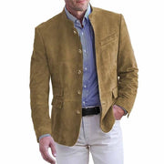 BRIAN™ | Stand-Collar Suede Blazer