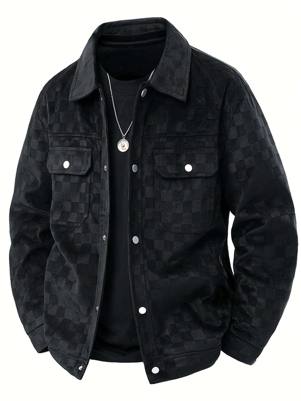 BRIAN™ | Mavrick Checkered Suede Jacket