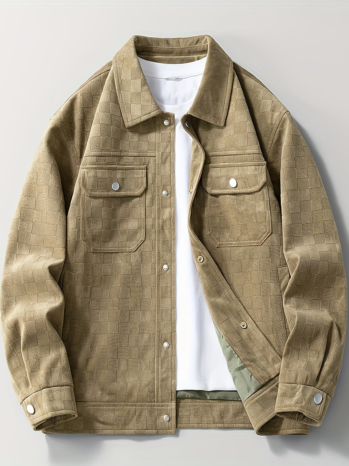 BRIAN™ | Mavrick Checkered Suede Jacket
