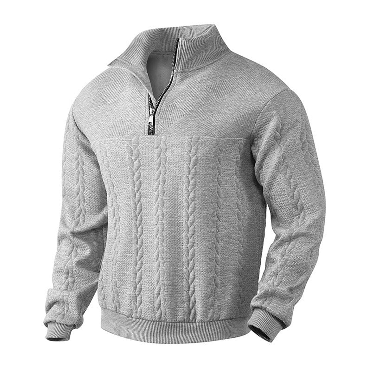 BRIAN™ | Cable Knit Quarter-Zip Pullover Sweater