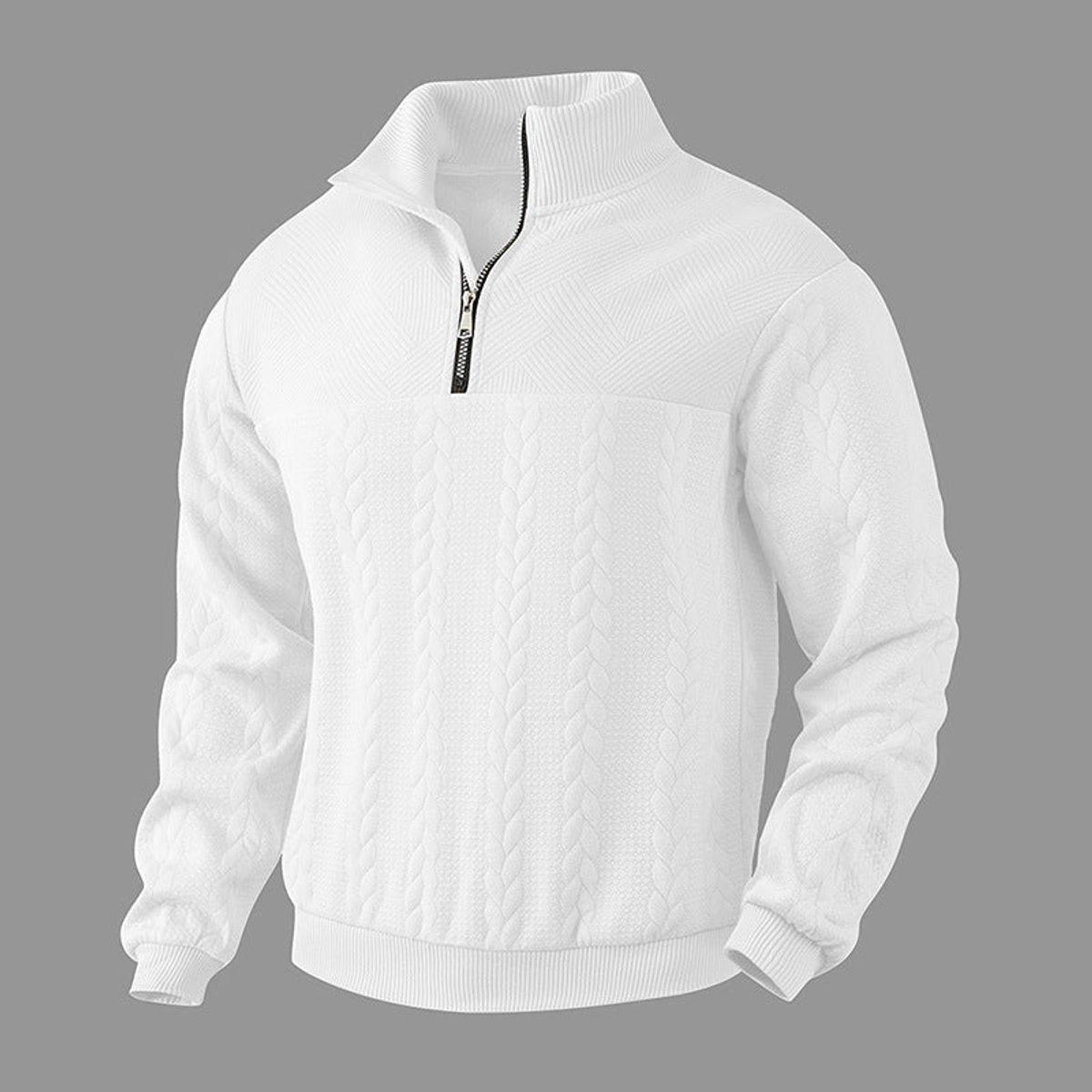 BRIAN™ | Cable Knit Quarter-Zip Pullover Sweater