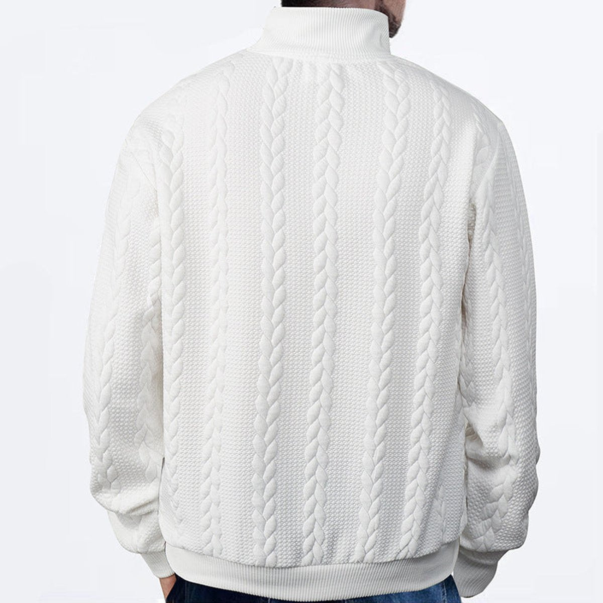 BRIAN™ | Cable Knit Quarter-Zip Pullover Sweater