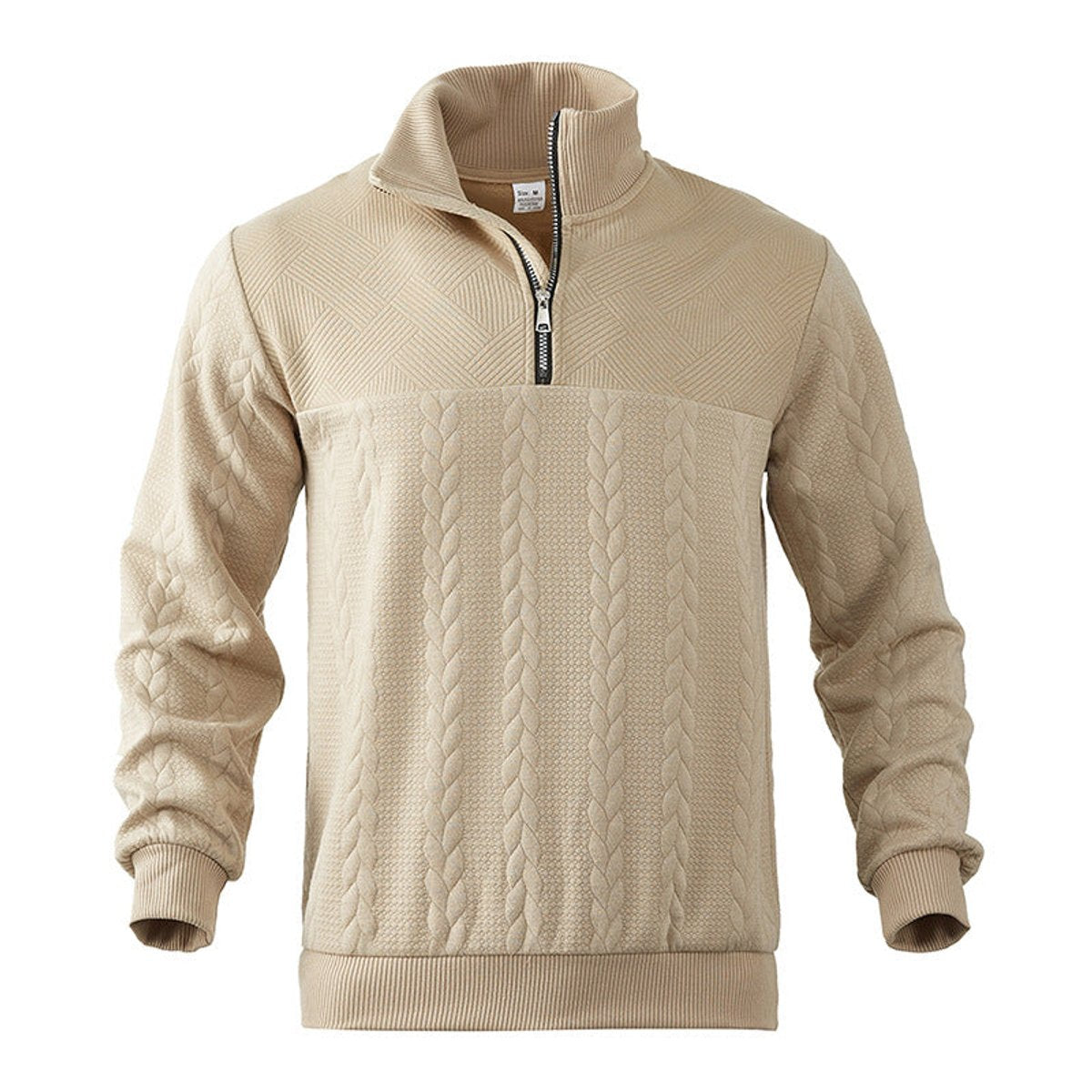 BRIAN™ | Cable Knit Quarter-Zip Pullover Sweater