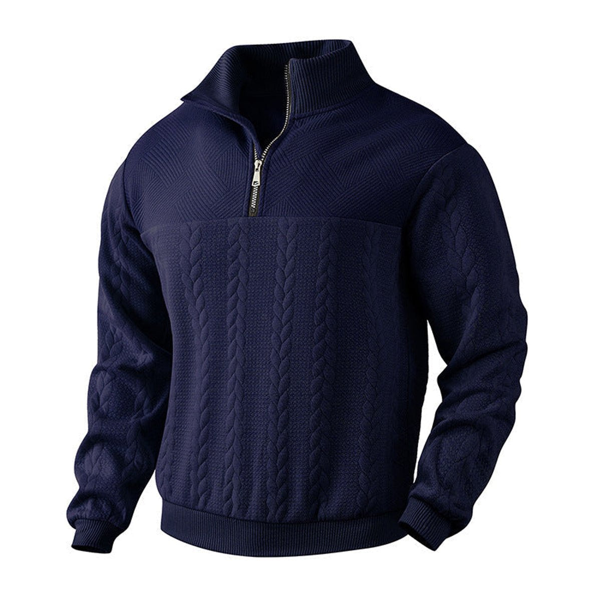 BRIAN™ | Cable Knit Quarter-Zip Pullover Sweater