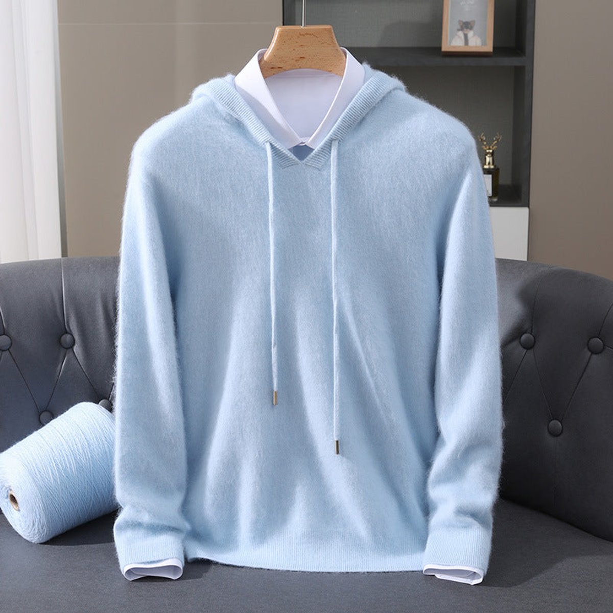 BRIAN™ | Cashmere Hooded Pullover Sweater Soft Knit Hoodie