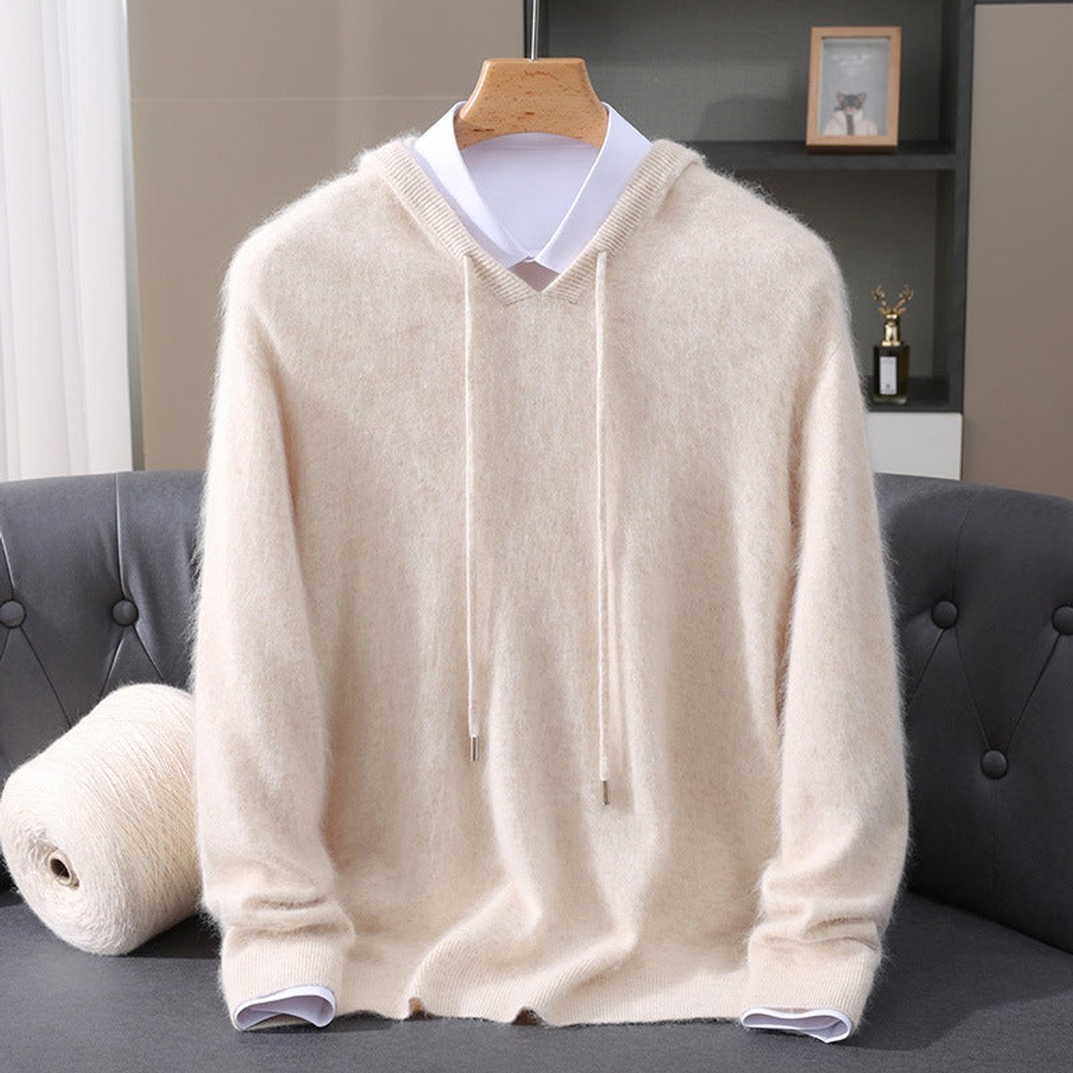 BRIAN™ | Cashmere Hooded Pullover Sweater Soft Knit Hoodie
