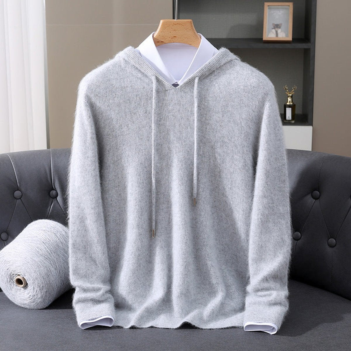 BRIAN™ | Cashmere Hooded Pullover Sweater Soft Knit Hoodie