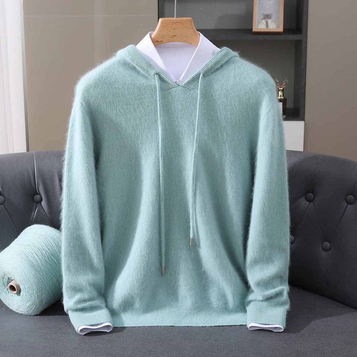 BRIAN™ | Cashmere Hooded Pullover Sweater Soft Knit Hoodie