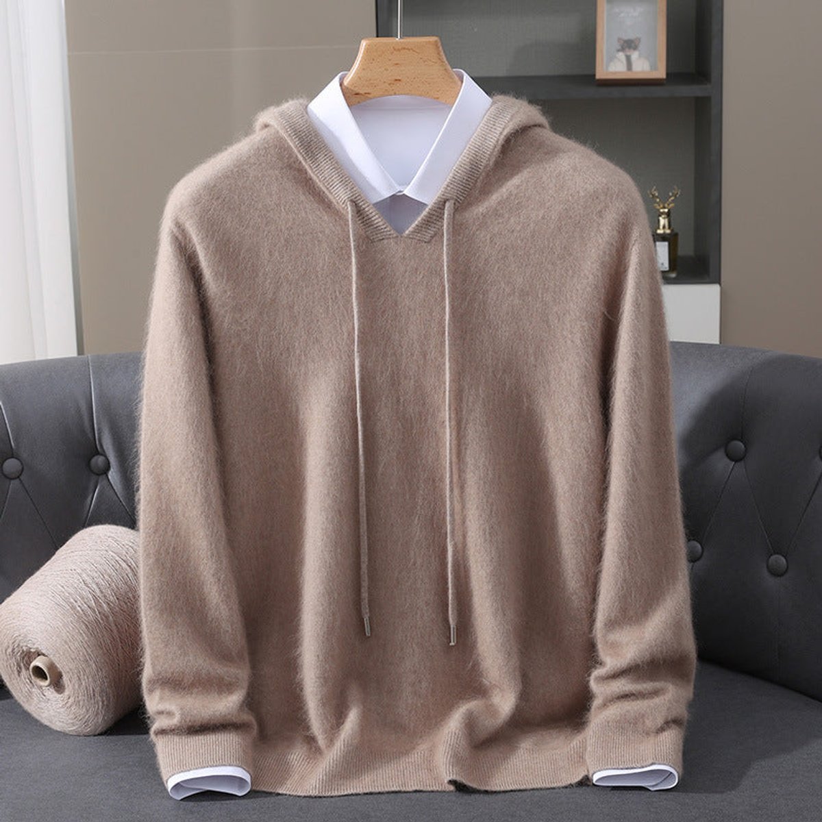 BRIAN™ | Cashmere Hooded Pullover Sweater Soft Knit Hoodie