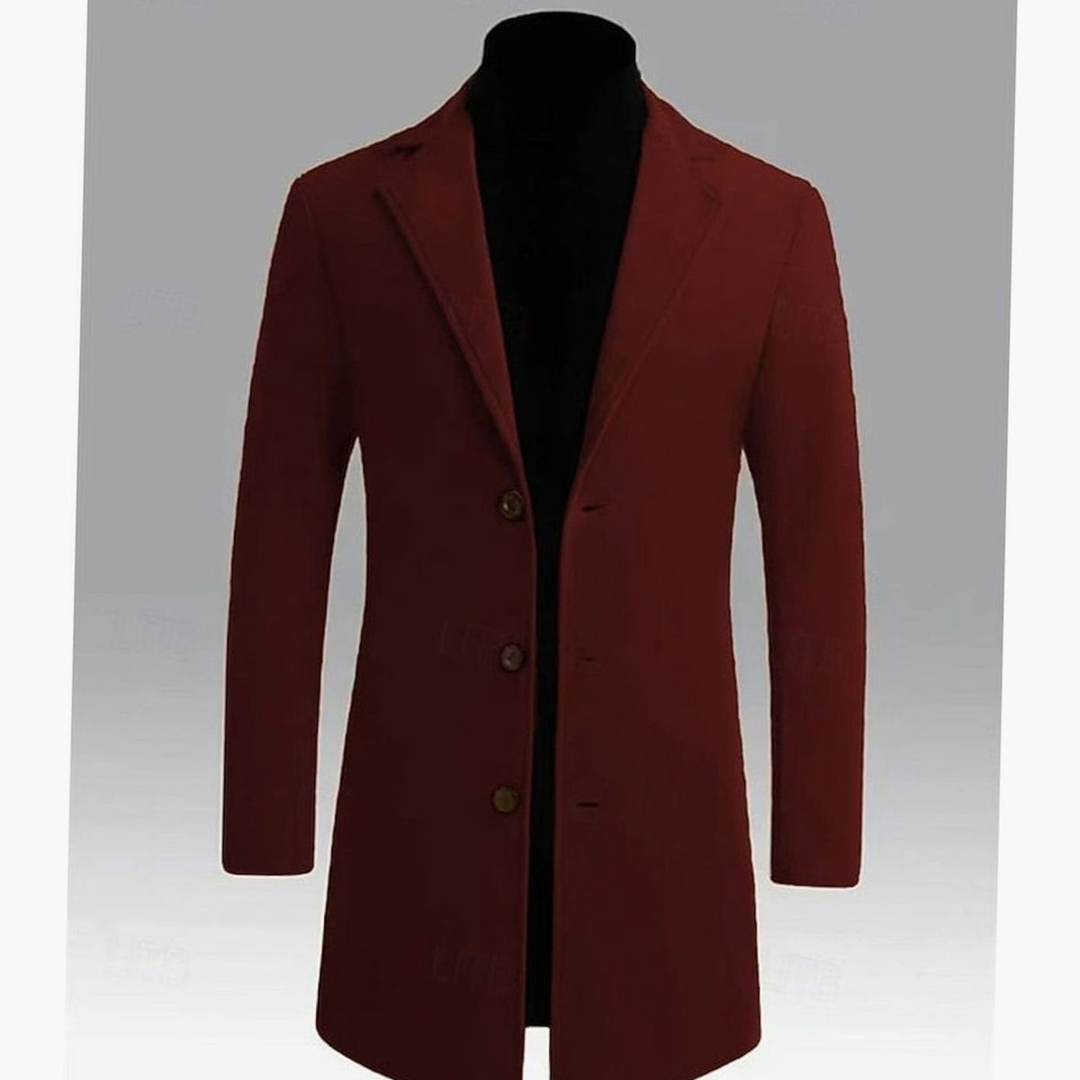 BRIAN™ | Classic Long Wool Coat Single-Breasted Overcoat