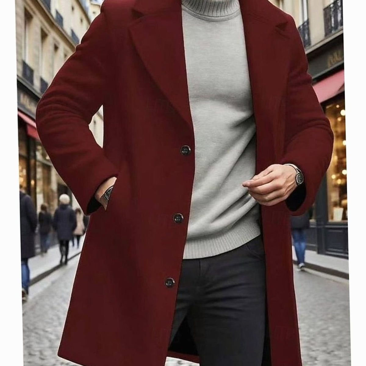 BRIAN™ | Classic Long Wool Coat Single-Breasted Overcoat
