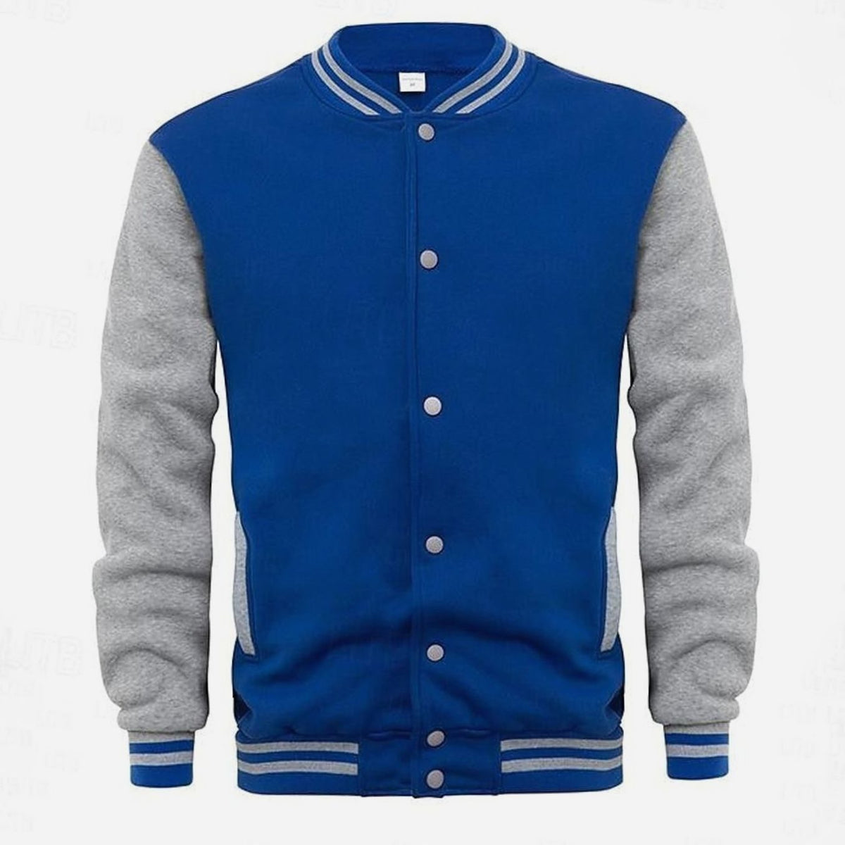 BRIAN™ | Classic Varsity Bomber Jacket with Ribbed Trim and Snap Buttons