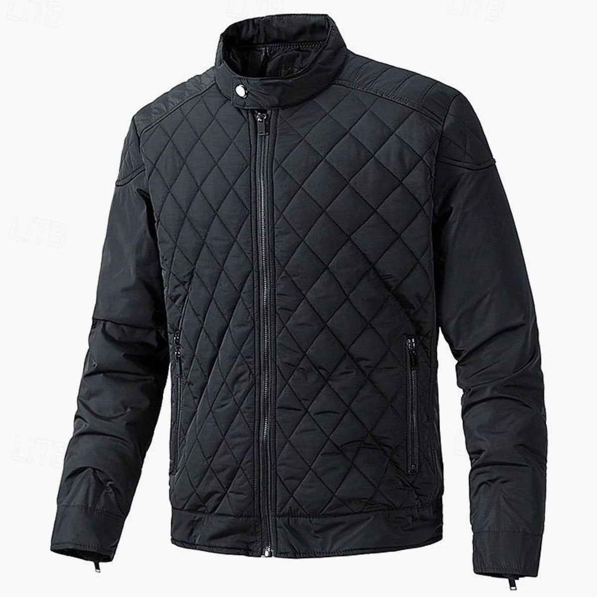 BRIAN™ | Diamond-Quilted Stand-Collar Full-Zip Jacket