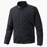 BRIAN™ | Diamond-Quilted Stand-Collar Full-Zip Jacket