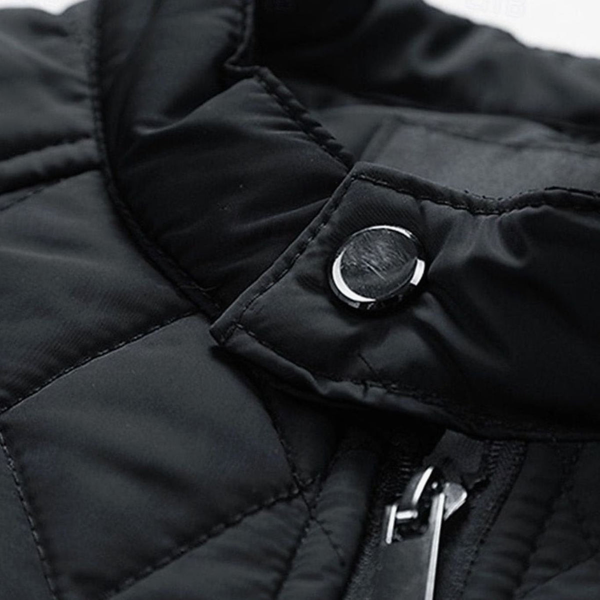 BRIAN™ | Diamond-Quilted Stand-Collar Full-Zip Jacket