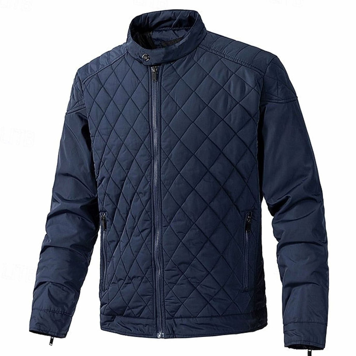 BRIAN™ | Diamond-Quilted Stand-Collar Full-Zip Jacket