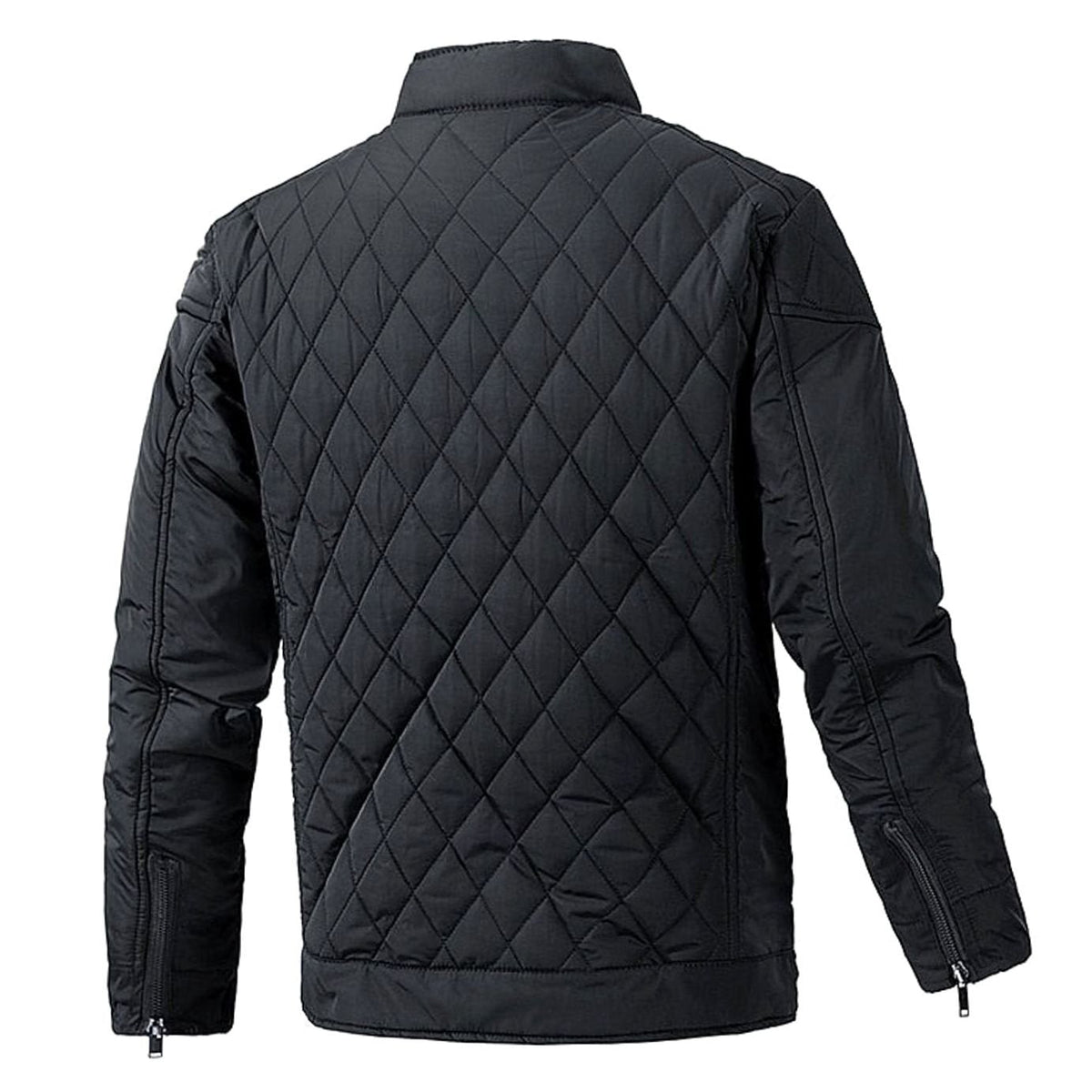 BRIAN™ | Diamond-Quilted Stand-Collar Full-Zip Jacket