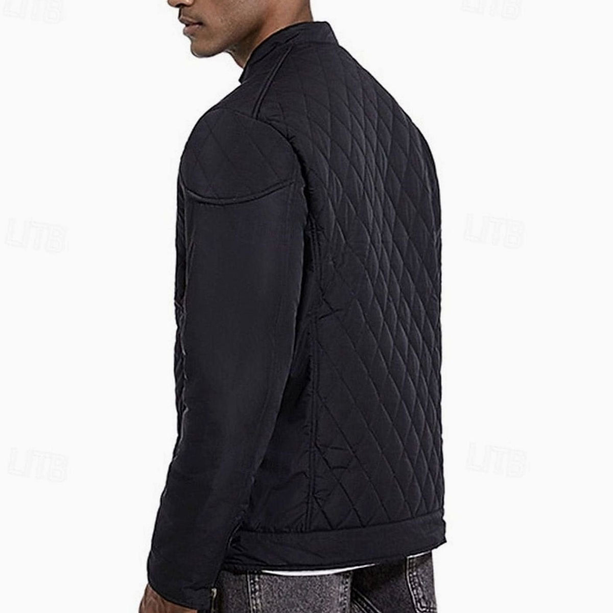 BRIAN™ | Diamond-Quilted Stand-Collar Full-Zip Jacket
