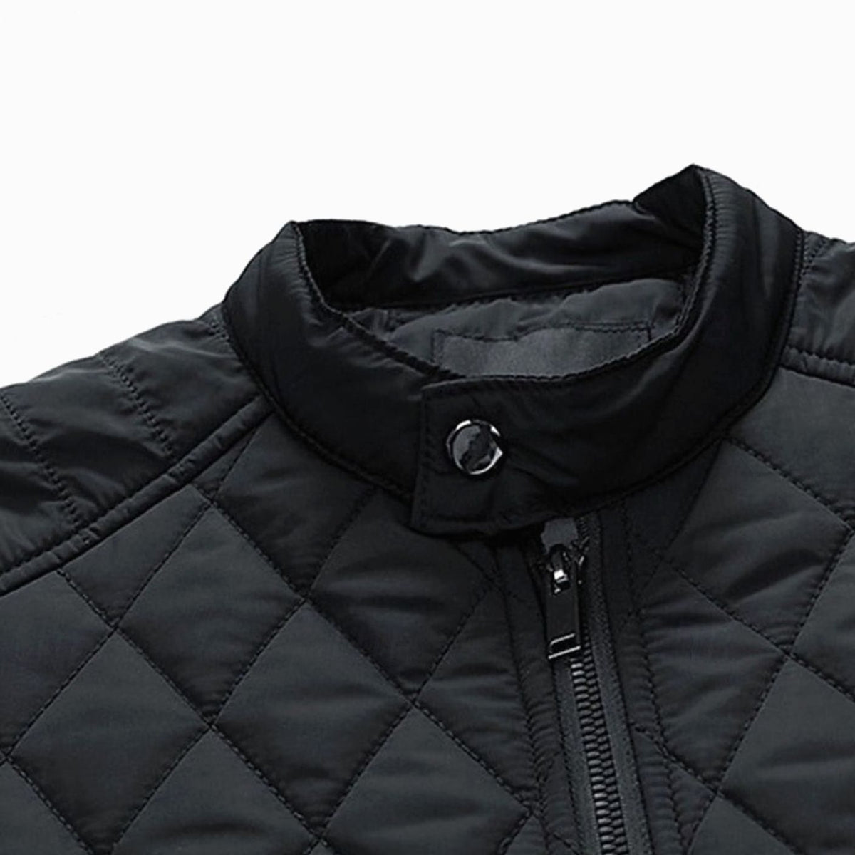 BRIAN™ | Diamond-Quilted Stand-Collar Full-Zip Jacket