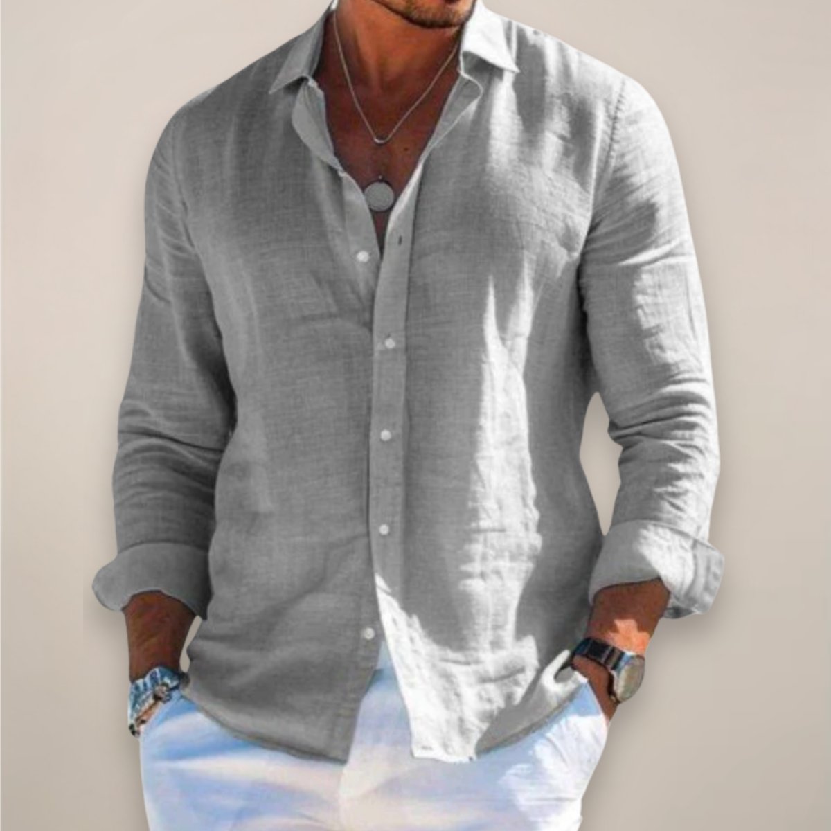 BRAIN™ | Men's Regular-Fit Button-Up