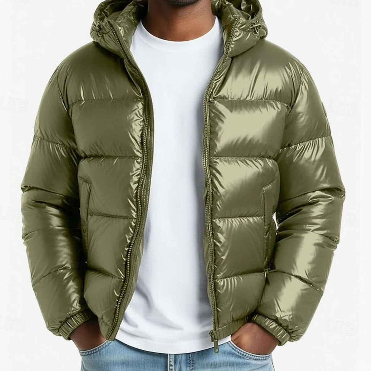 BRIAN™ | Hooded Coated Puffer Jacket
