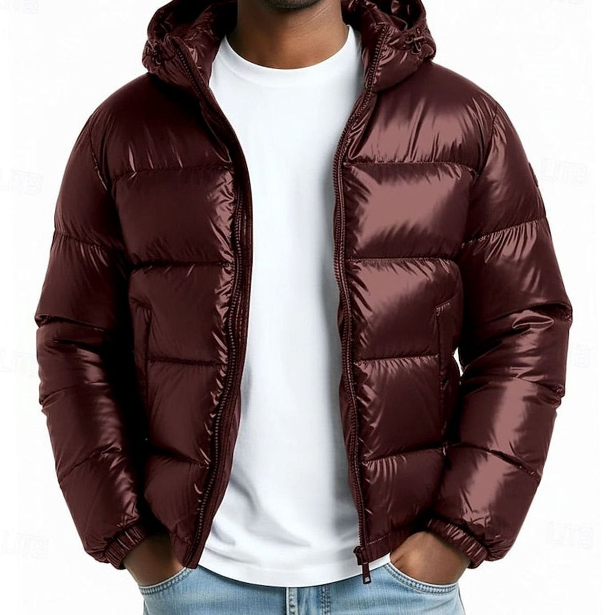 BRIAN™ | Hooded Coated Puffer Jacket