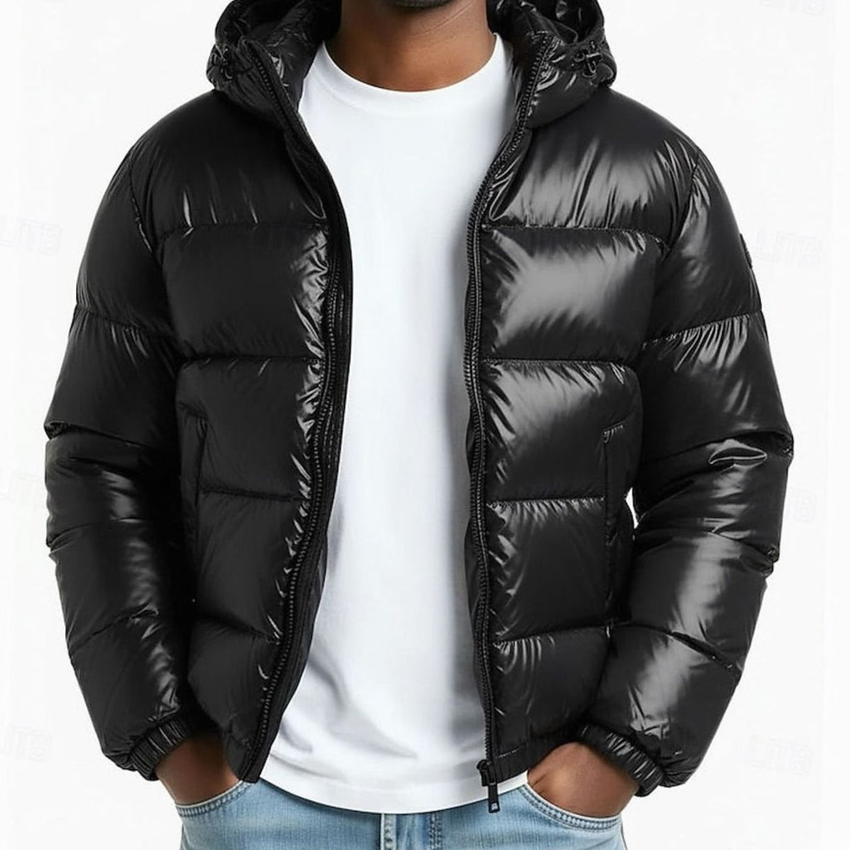 BRIAN™ | Hooded Coated Puffer Jacket