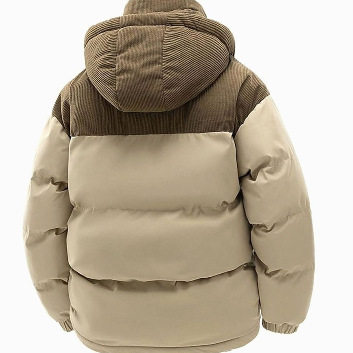 BRIAN™ | Quilted Hooded Two-Tone Corduroy Puffer Jacket