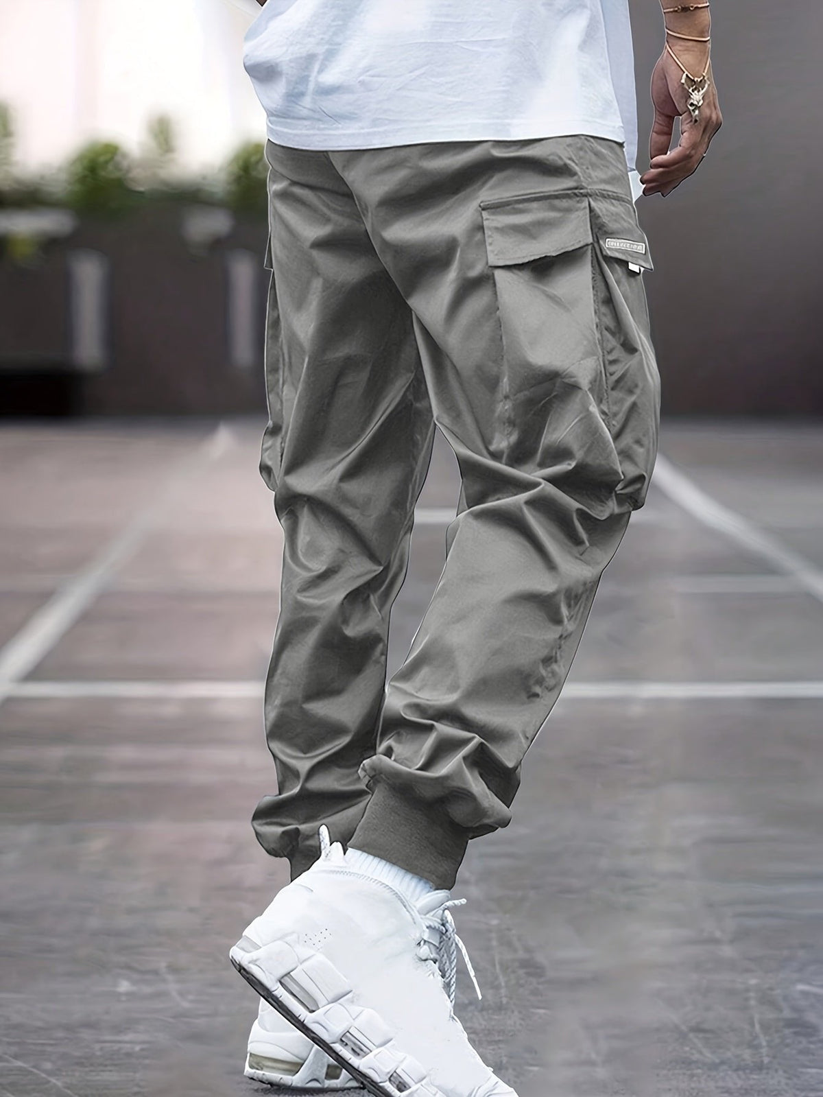 BRIAN™ | Relaxed-Fit Drawstring Cargo Jogger Pants with Ribbed Ankle Cuffs