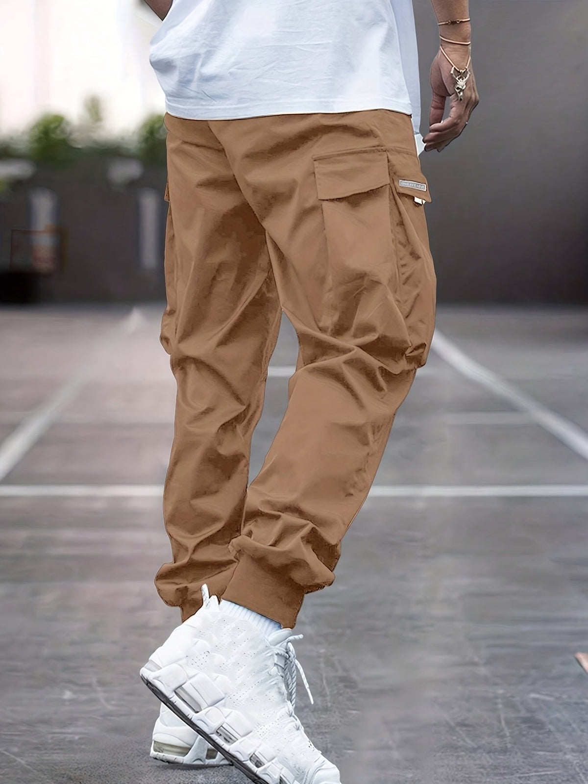 BRIAN™ | Relaxed-Fit Drawstring Cargo Jogger Pants with Ribbed Ankle Cuffs