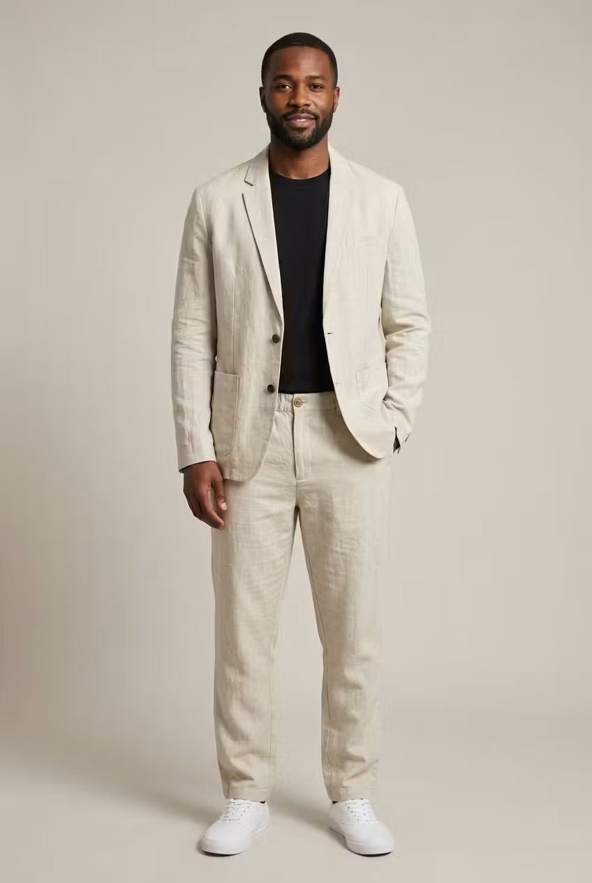 BRAIN™ | Men's Acetate-Linen Suit