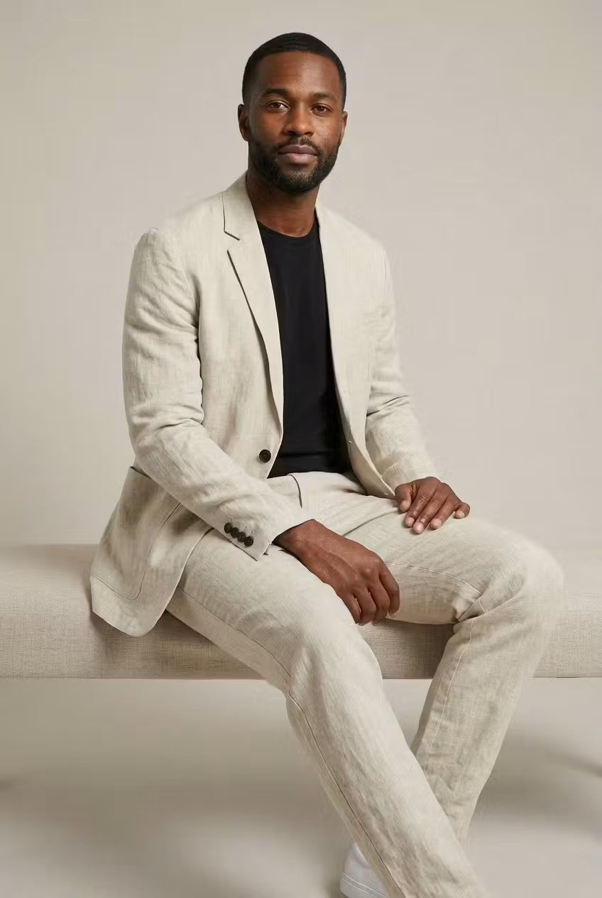 BRAIN™ | Men's Acetate-Linen Suit