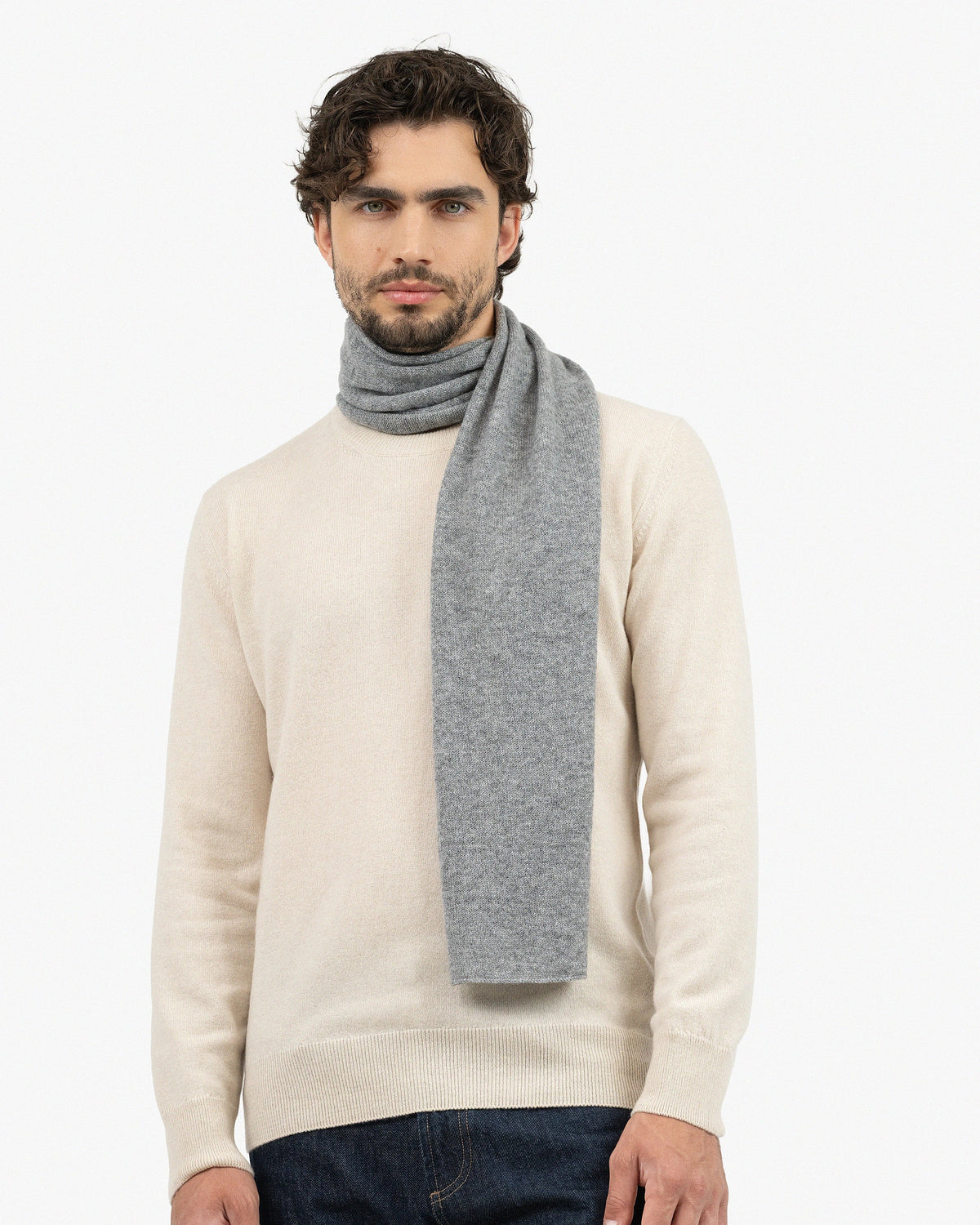 BRIAN™ | Men's Essential Scarf - Medium Grey