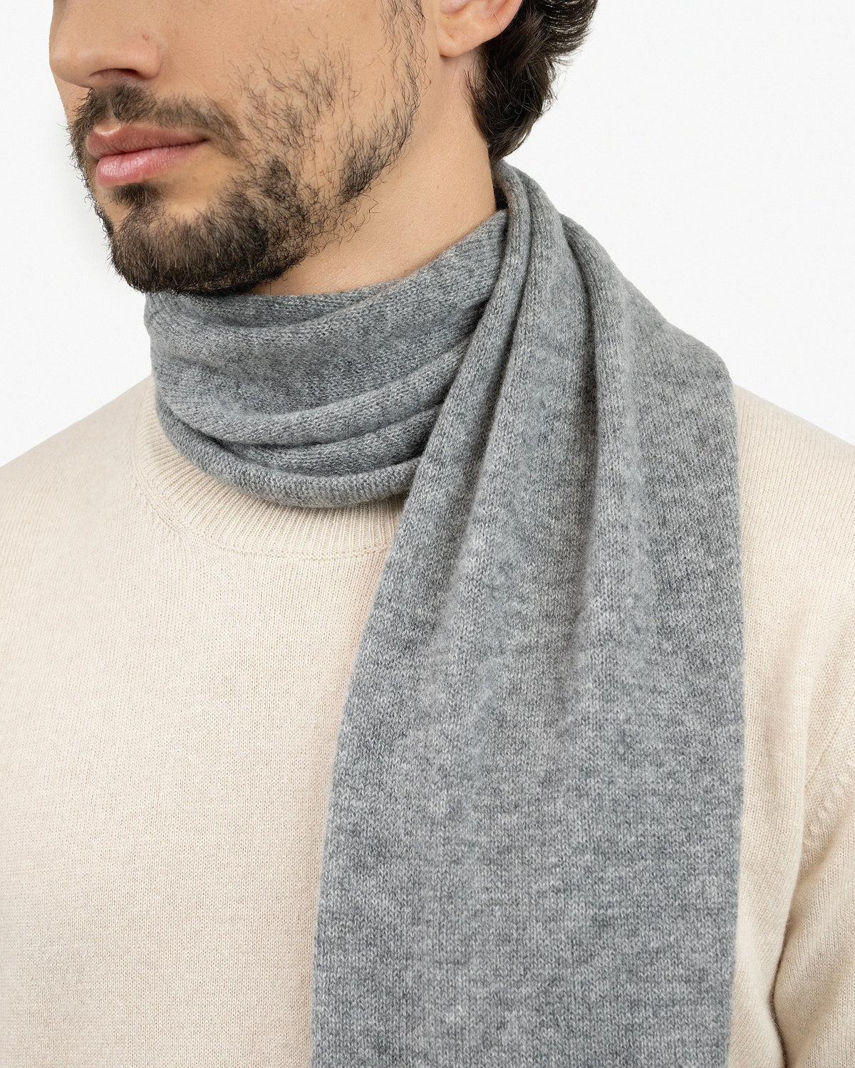 BRIAN™ | Men's Essential Scarf - Medium Grey