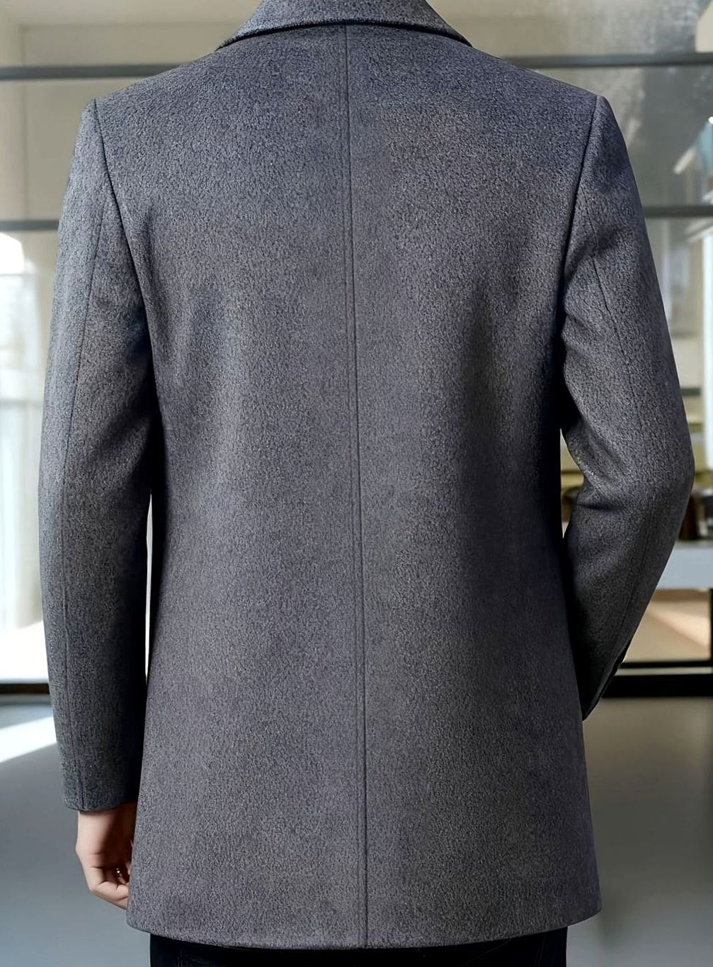BRIAN™ | Single-Breasted Wool Overcoat with Classic Collar