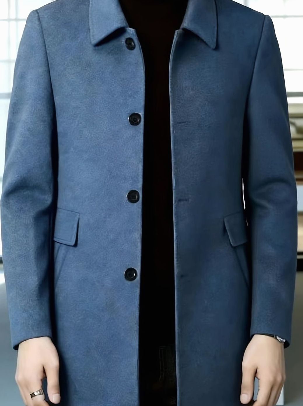 BRIAN™ | Single-Breasted Wool Overcoat with Classic Collar