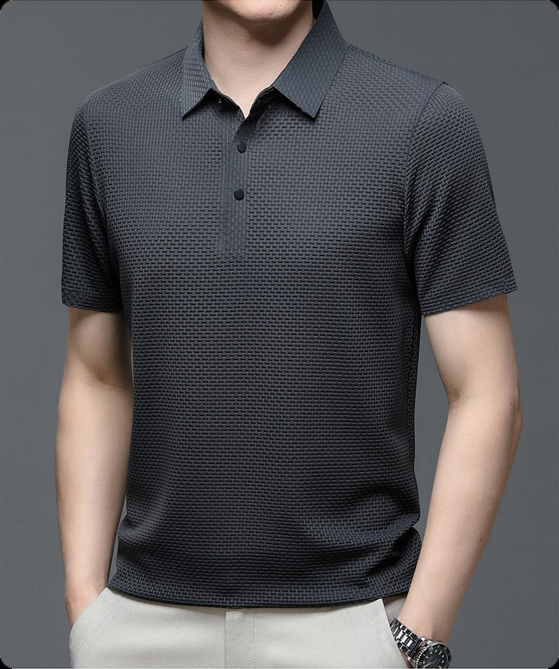 BRAIN™ | Men's Knit Button Placket Polo