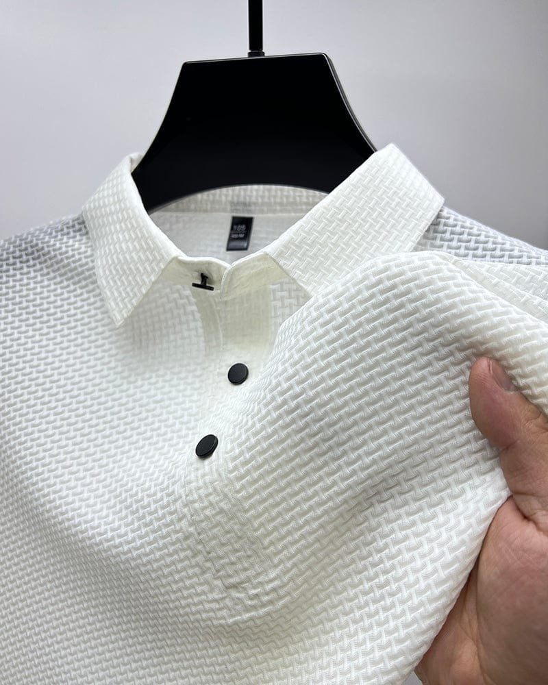BRAIN™ | Men's Knit Button Placket Polo