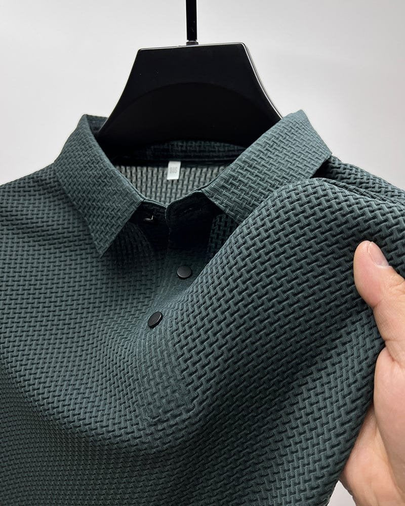 BRAIN™ | Men's Knit Button Placket Polo