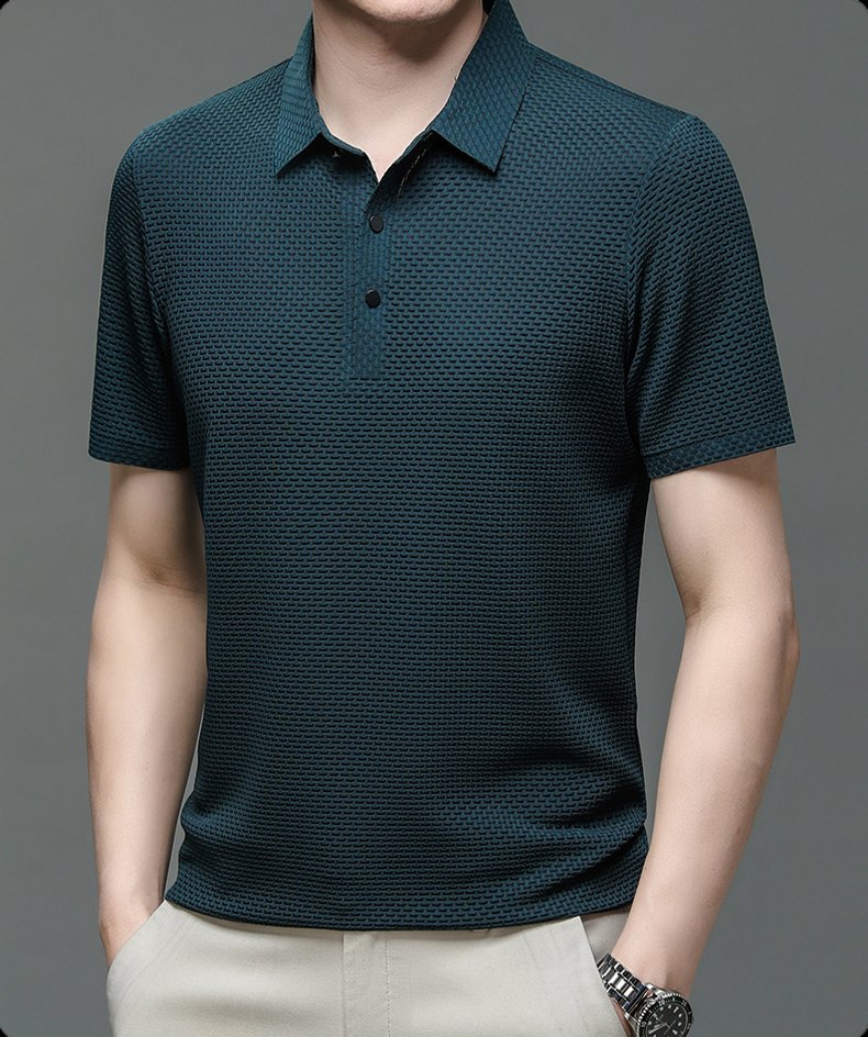 BRAIN™ | Men's Knit Button Placket Polo