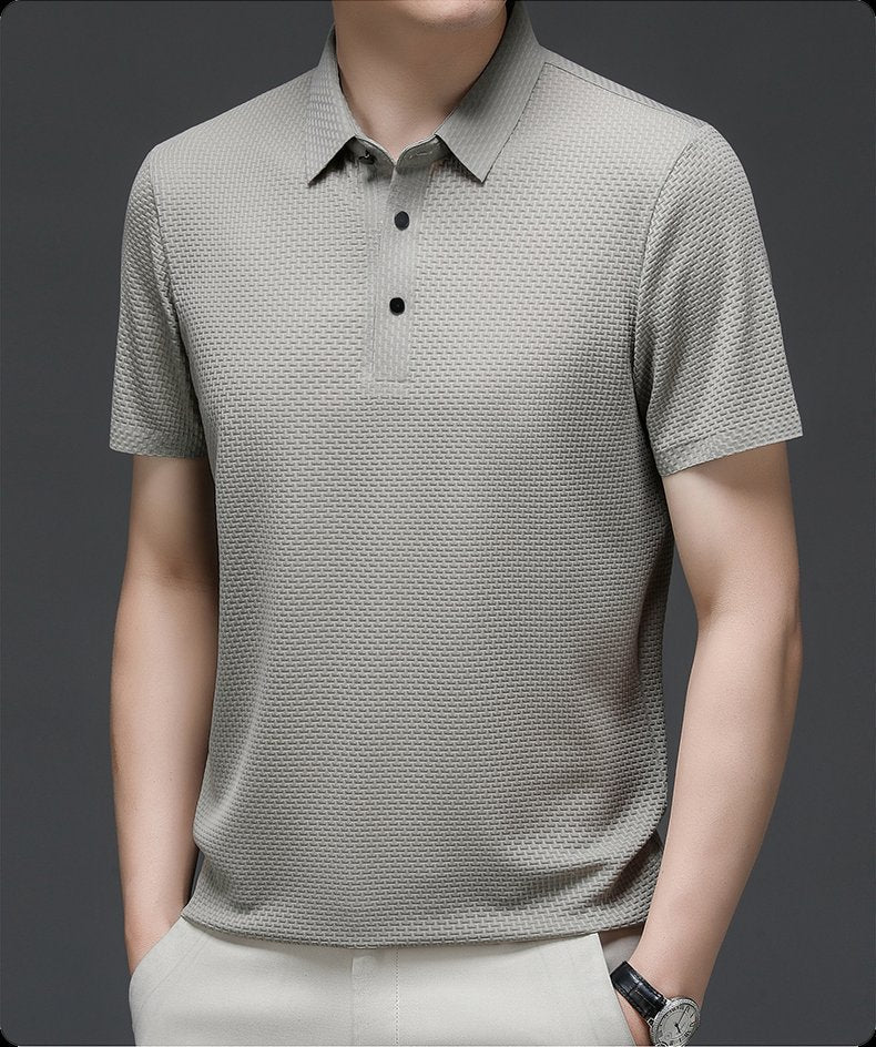 BRAIN™ | Men's Knit Button Placket Polo