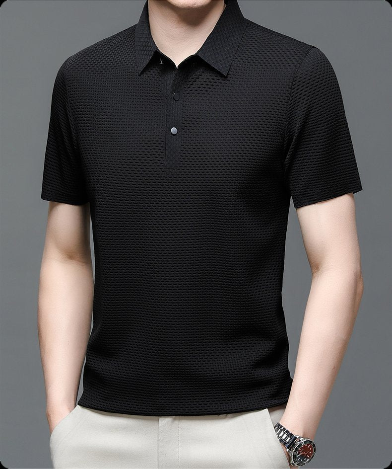 BRAIN™ | Men's Knit Button Placket Polo