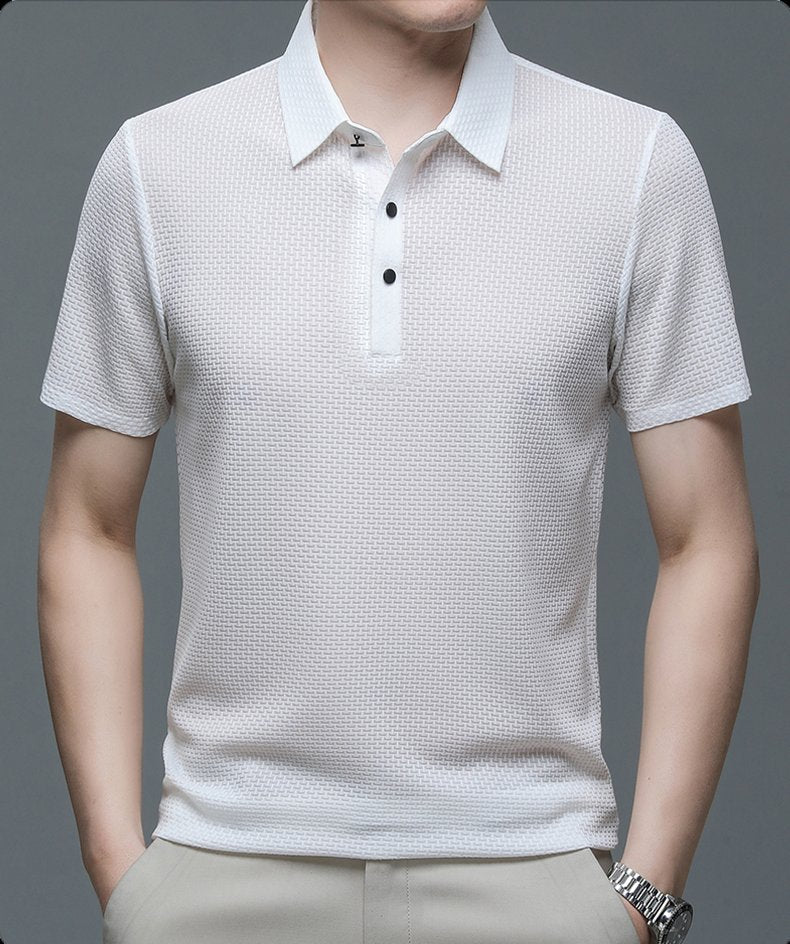 BRAIN™ | Men's Knit Button Placket Polo